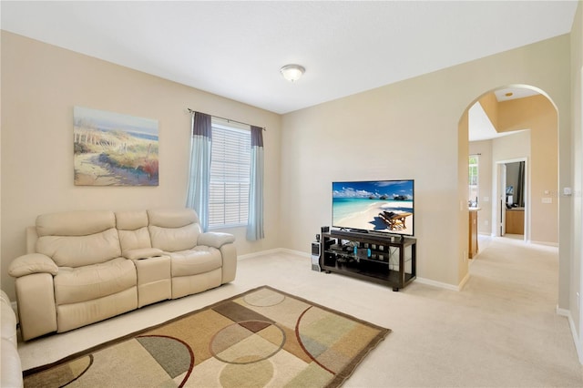 view of carpeted living room