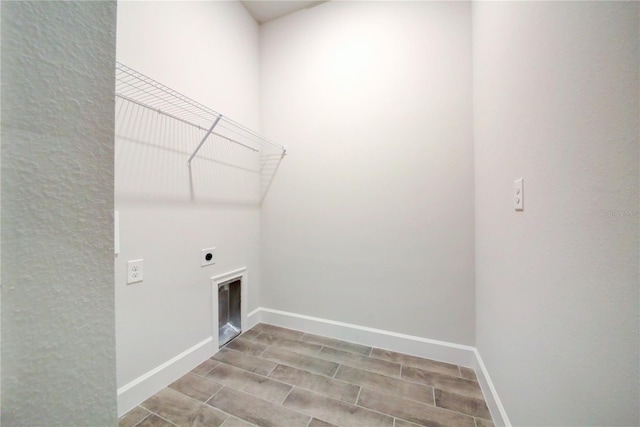 laundry area with hookup for an electric dryer