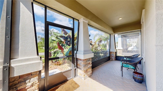 view of sunroom / solarium