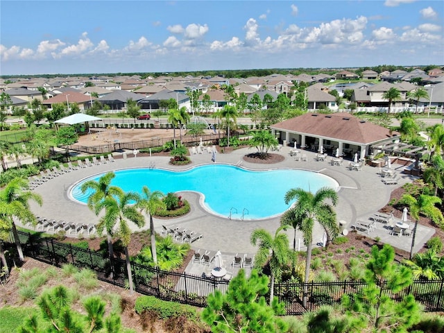 view of pool with a patio