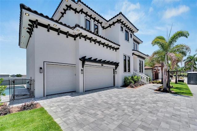 view of home's exterior featuring a garage