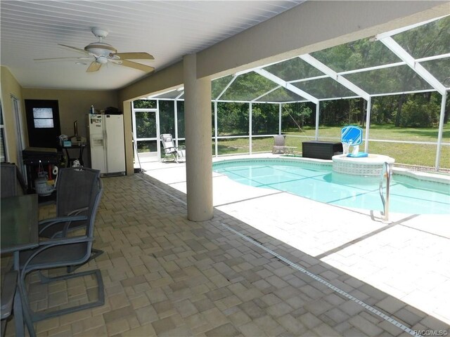 1874 W Pearson St, Hernando, FL 34442 - view of pool with a patio and a lanai