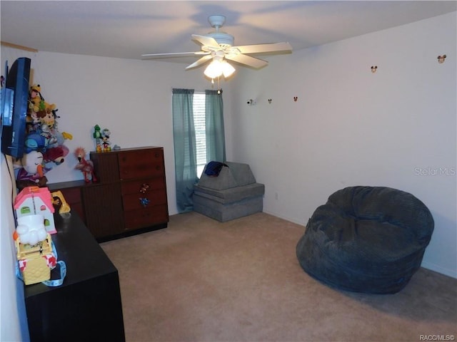 1874 W Pearson St, Hernando, FL 34442 - interior space with ceiling fan and light colored carpet