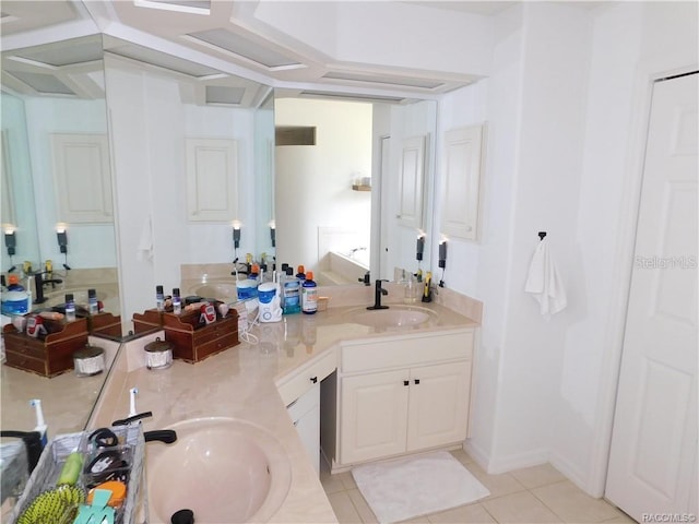 1874 W Pearson St, Hernando, FL 34442 - bathroom with tile patterned floors and vanity