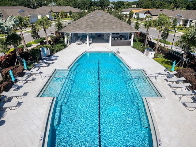 view of pool with a patio area