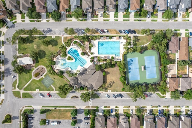 birds eye view of property featuring a residential view