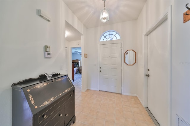 view of tiled entrance foyer