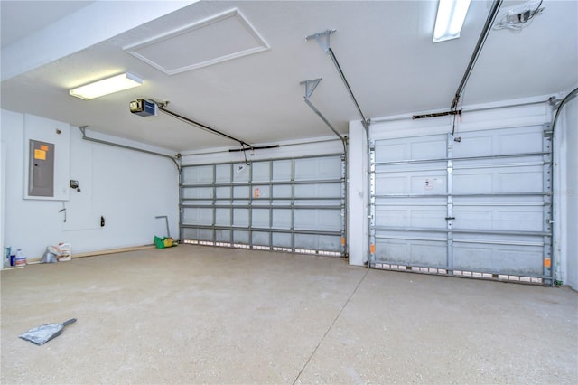 20131 Nob Oak Ave, Tampa, FL 33647 - garage featuring electric panel and a garage door opener