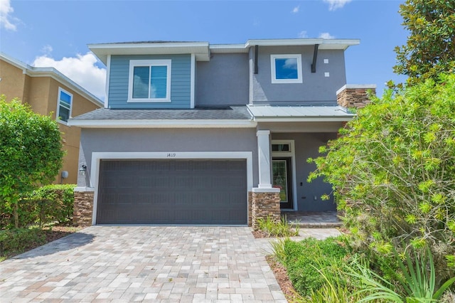 view of front of home featuring a garage