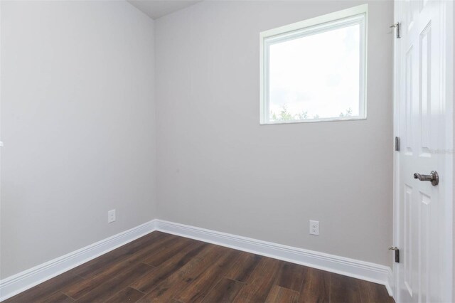 empty room featuring wood-type flooring