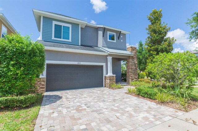 view of front of house featuring a garage