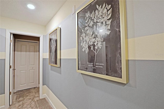 2857 Bookmark Dr, Kissimmee, FL 34746 - hall with carpet floors and baseboards