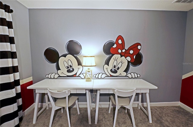2857 Bookmark Dr, Kissimmee, FL 34746 - carpeted dining room with visible vents and baseboards