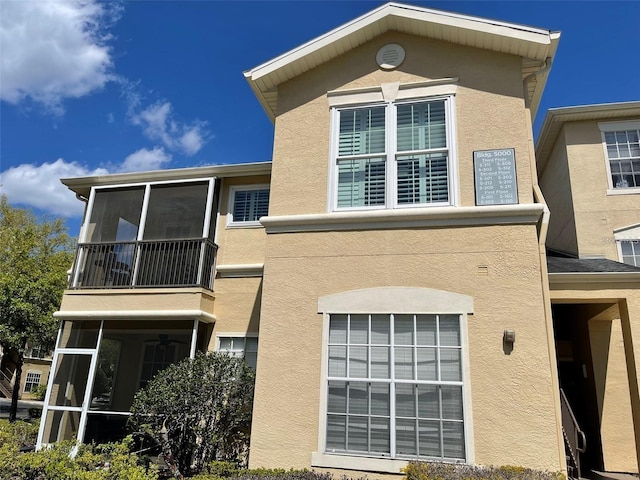 exterior space with a balcony