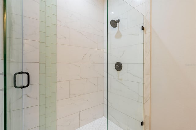 bathroom featuring walk in shower