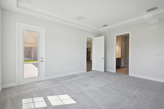 empty room featuring light carpet