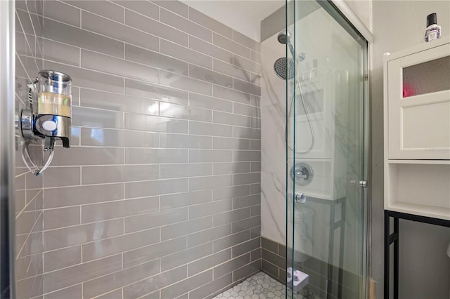 bathroom with an enclosed shower