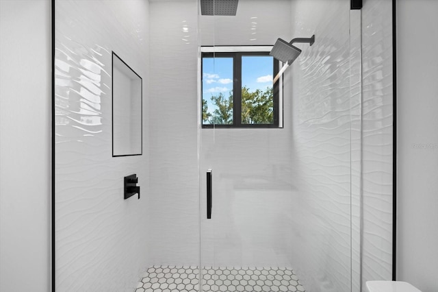 bathroom with walk in shower