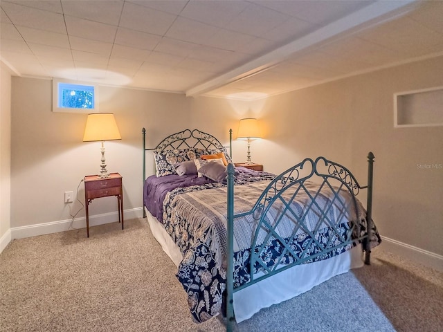 bedroom featuring carpet flooring