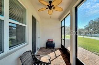 view of sunroom