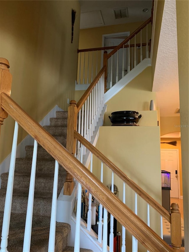 stairway with visible vents