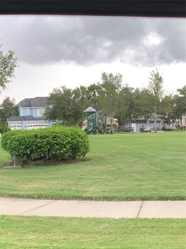 view of yard with playground community
