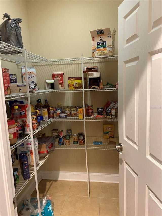 view of pantry