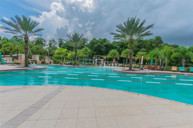 view of pool with a patio