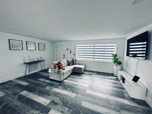 living room featuring hardwood / wood-style floors