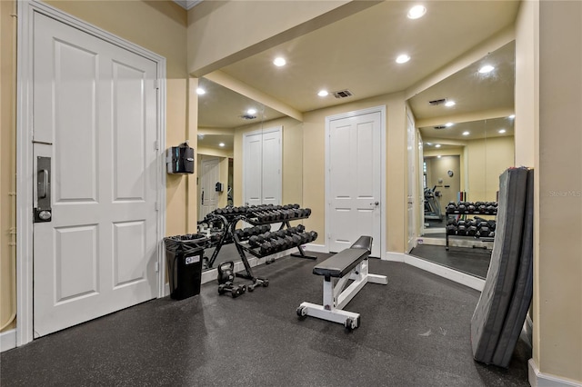 view of exercise room