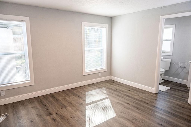 spare room featuring wood-type flooring