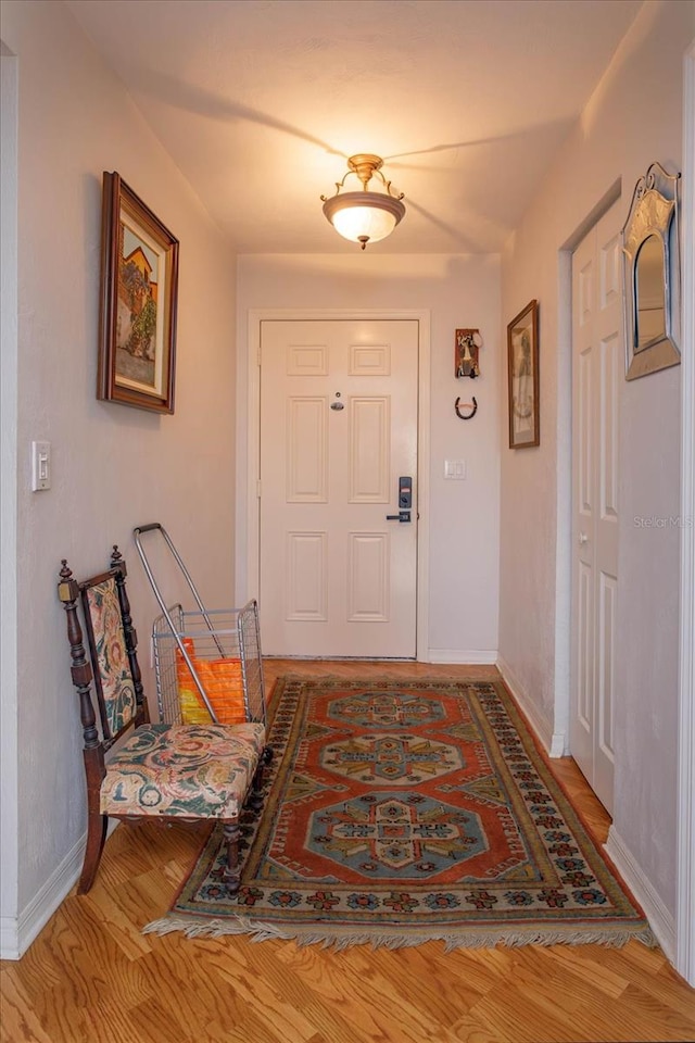 interior space with light wood-type flooring