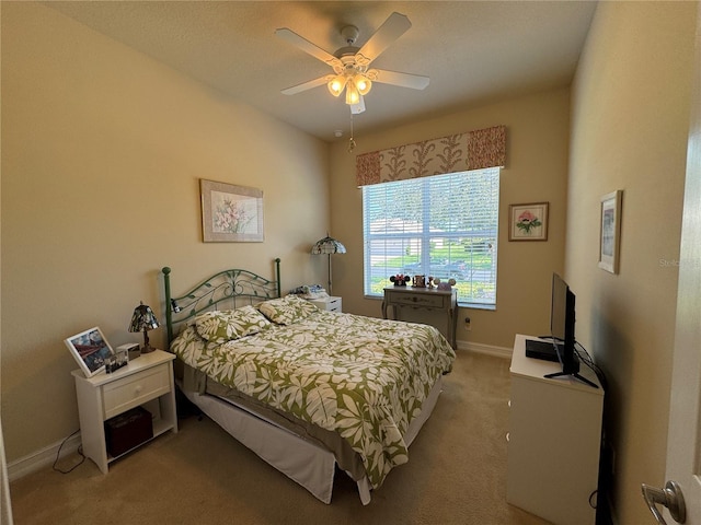 15953 Cobble Mill Dr, Wimauma, FL 33598 - bedroom featuring carpet floors, baseboards, and ceiling fan