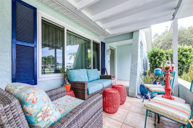 view of patio featuring outdoor lounge area