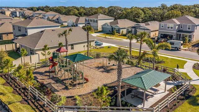 drone / aerial view featuring a residential view