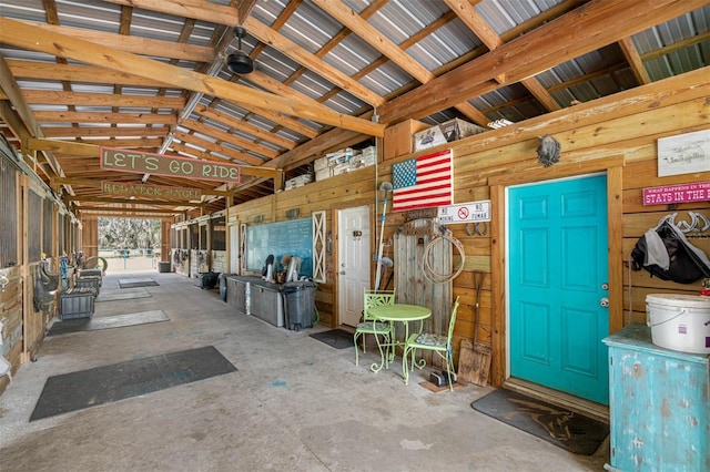 view of horse barn