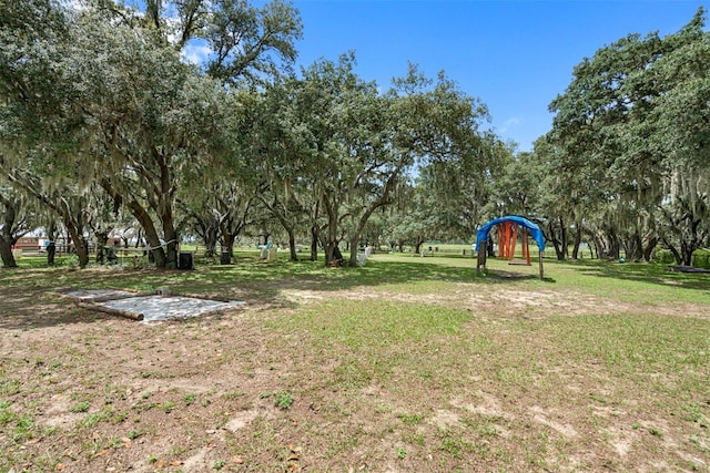 view of yard with playground community