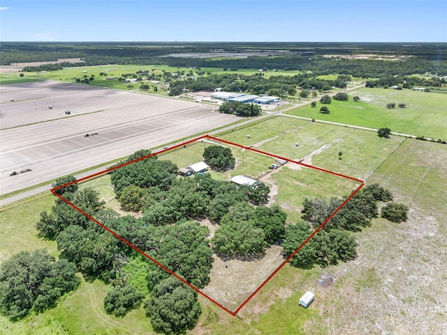 bird's eye view featuring a rural view