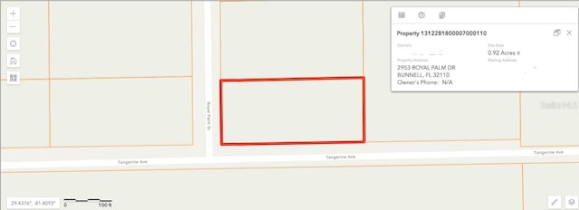 2953 Royal Palm Dr, Bunnell FL, 32110 land for sale