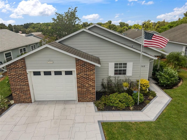 view of front of home featuring a garage