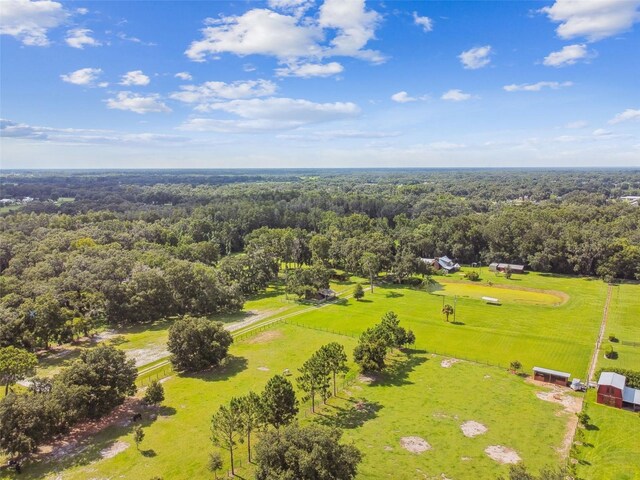 drone / aerial view with a rural view