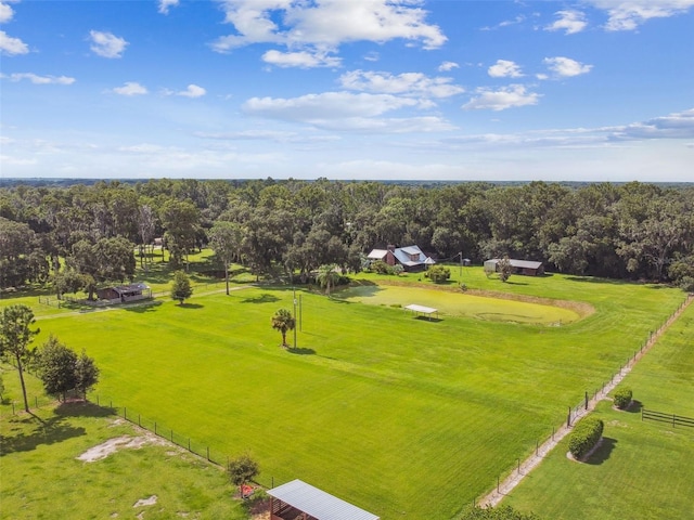 drone / aerial view featuring a rural view