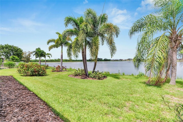 exterior space featuring a water view