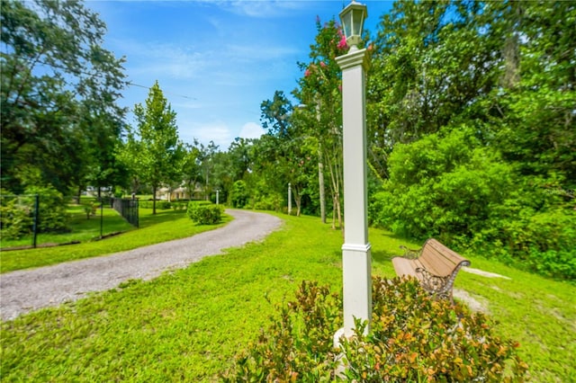 view of home's community featuring a yard