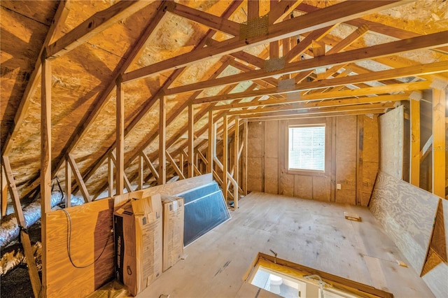 view of attic