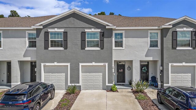 view of property with a garage