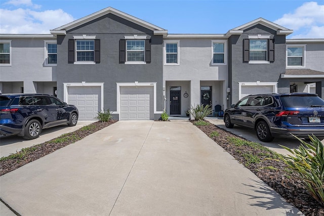 view of property featuring a garage