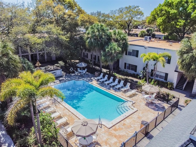 view of pool featuring a patio area