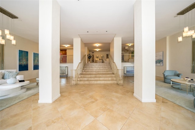 view of tiled entrance foyer