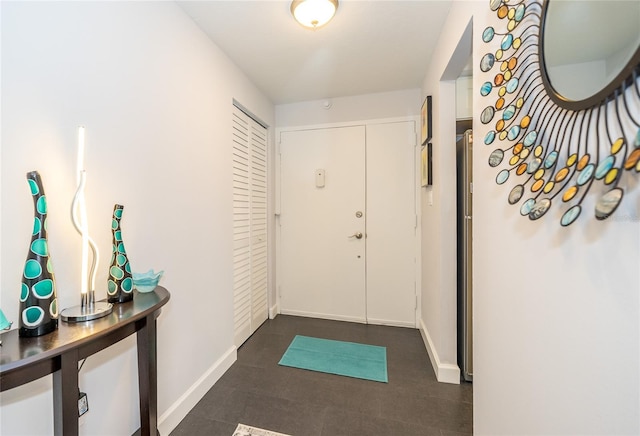 view of tiled entrance foyer